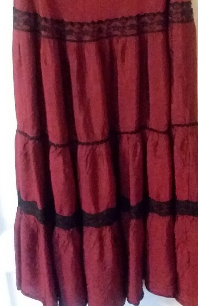 Vintage Ruffle Skirt Victorian Steampunk